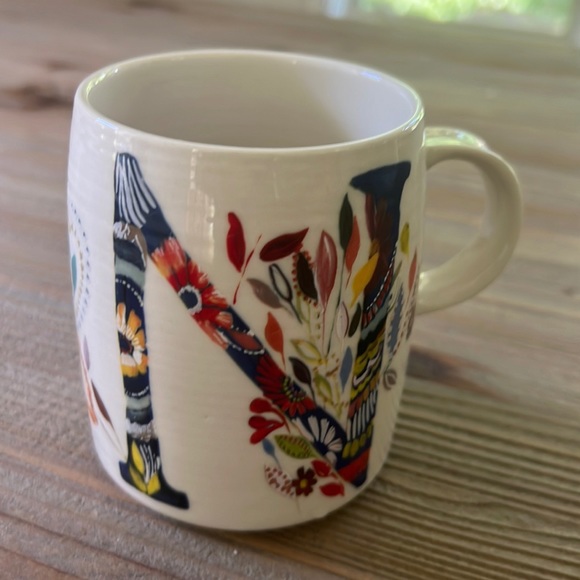Anthropologie Starla Halfmann Initial N Mug - Picture 1 of 6